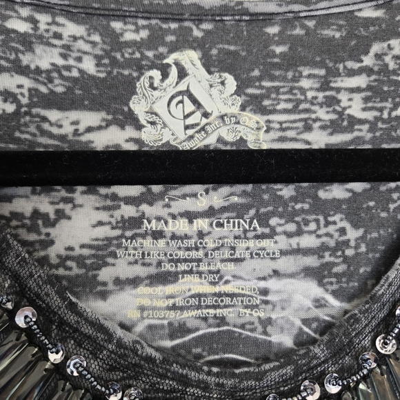 Vintage Awake Long Sleeve Tee Top Women's S Y2K Indie Sleaze Hippie Artsy Boho - Picture 4 of 9